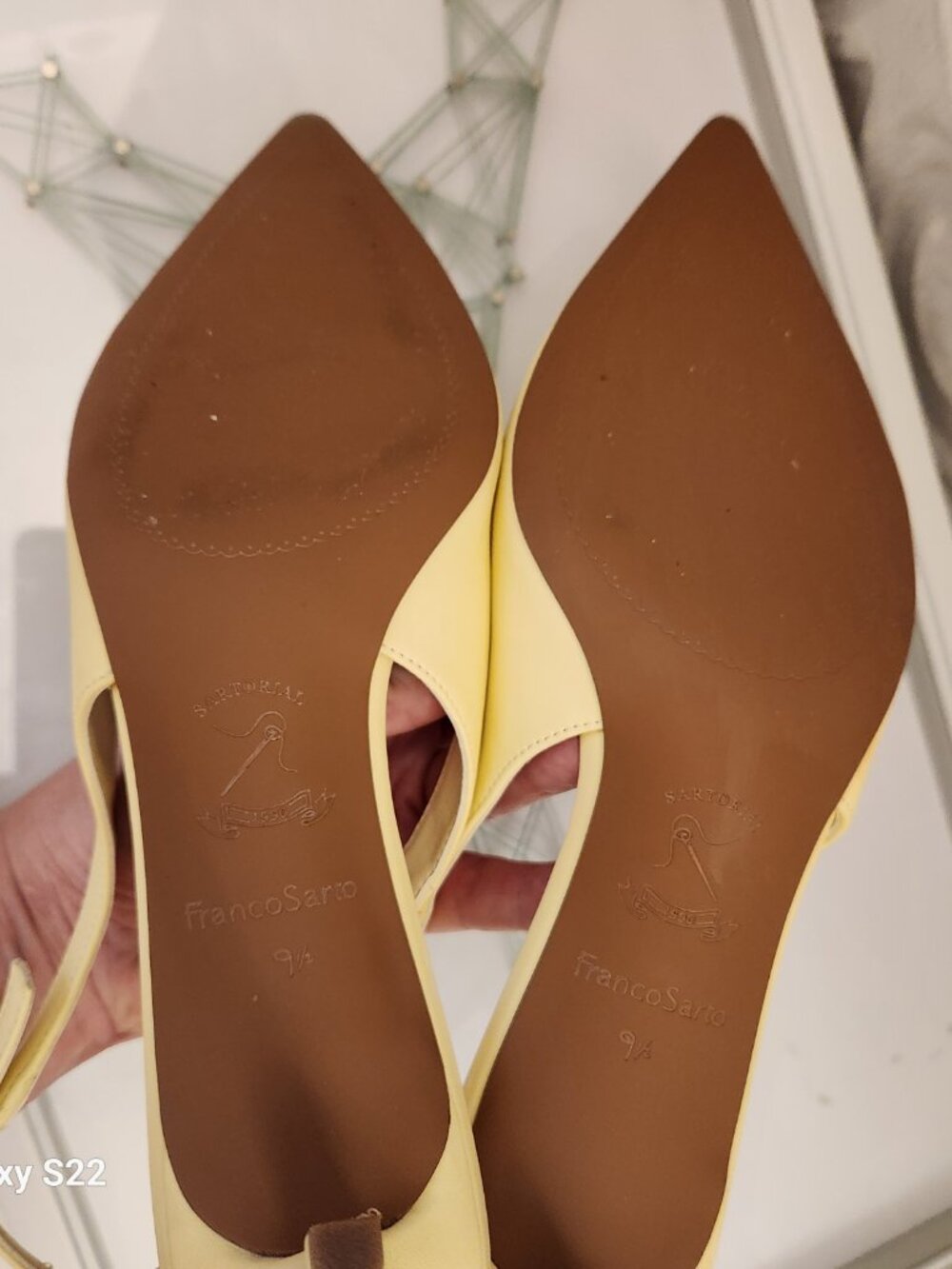 Franco Sarto "Kate" Yellow" Kitten Heeled Slingbacks. NIB. Size 9.5 - Picture 10 of 10